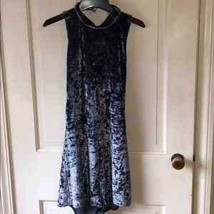 Crushed dark grey velvet romper size medium junior